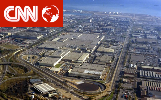 Vista aèria de la fàbrica de Nissan. Font: Actualidadmotor.com