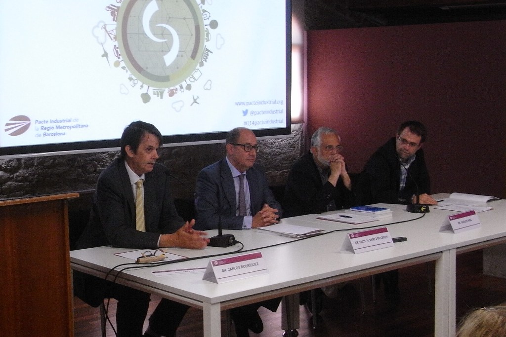 D’esq. a dta.: Carlos Rodríguez, Eloy Álvarez Pelegry, Carles Riba i Antoni Fuentes