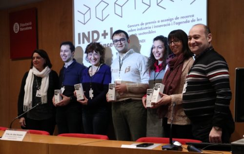 D'esq. a dta.: Sònia Recasens, Carlos Cámara, Núria Vallès, Jordi Rosell, Liliana Fonseca, Elisenda Jové i Carles Ruiz.